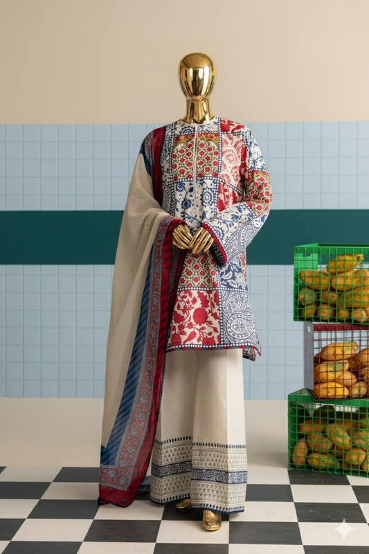 Original Branded Coco by Zara Shah Jahan 3 Piece Unstitched Ladies Lawn Suit – Premium Pakistani Lawn Collection 2025 | Printed Summer Dress for Women | Designer Inspired Lawn Fabric