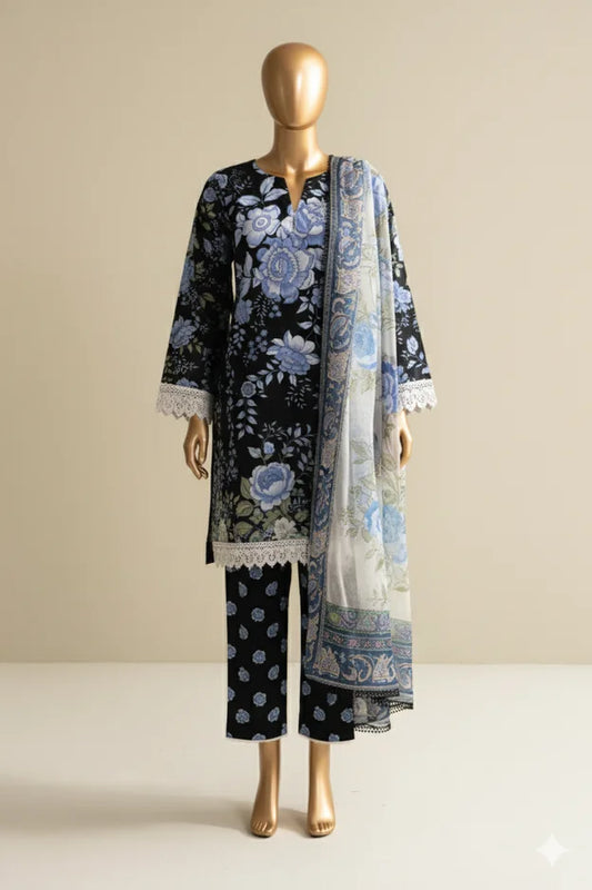 Coco 3-Piece Unstitched Lawn Suit – Premium Summer Digital Print Collection 2025